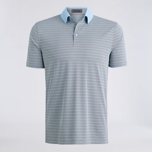 HERRINGBONE STRIPE TECH JERSEY POLO - US 6509