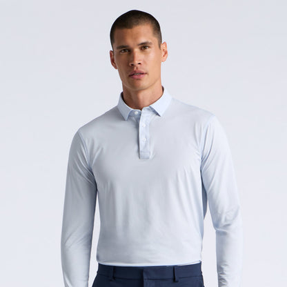 DELTA DOT JACQUARD LONG SLEEVE POLO - US 9266