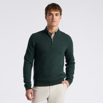 THE CLUB MERINO WOOL 1/4 ZIP SWEATER - US 3695