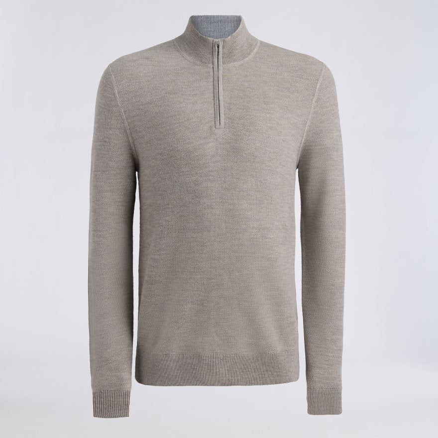THE CLUB MERINO WOOL 1/4 ZIP SWEATER - US 8926