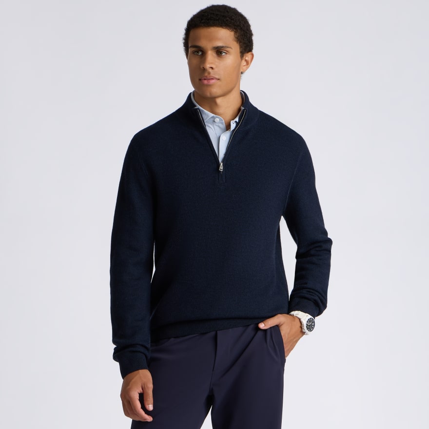 THE CLUB MERINO WOOL 1/4 ZIP SWEATER - US 2026